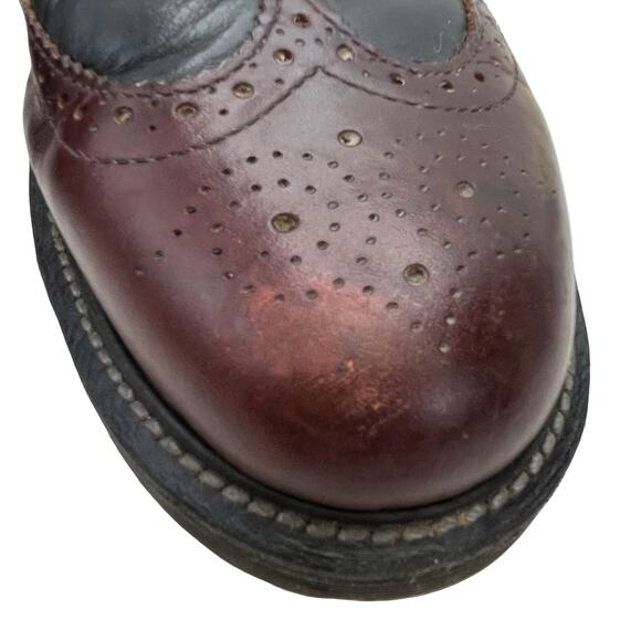 Dr. Martens Alfred Brogue Oxfords Black/Burgundy Leather AirWair Sole UK 9 US 10 - Picture 10 of 16